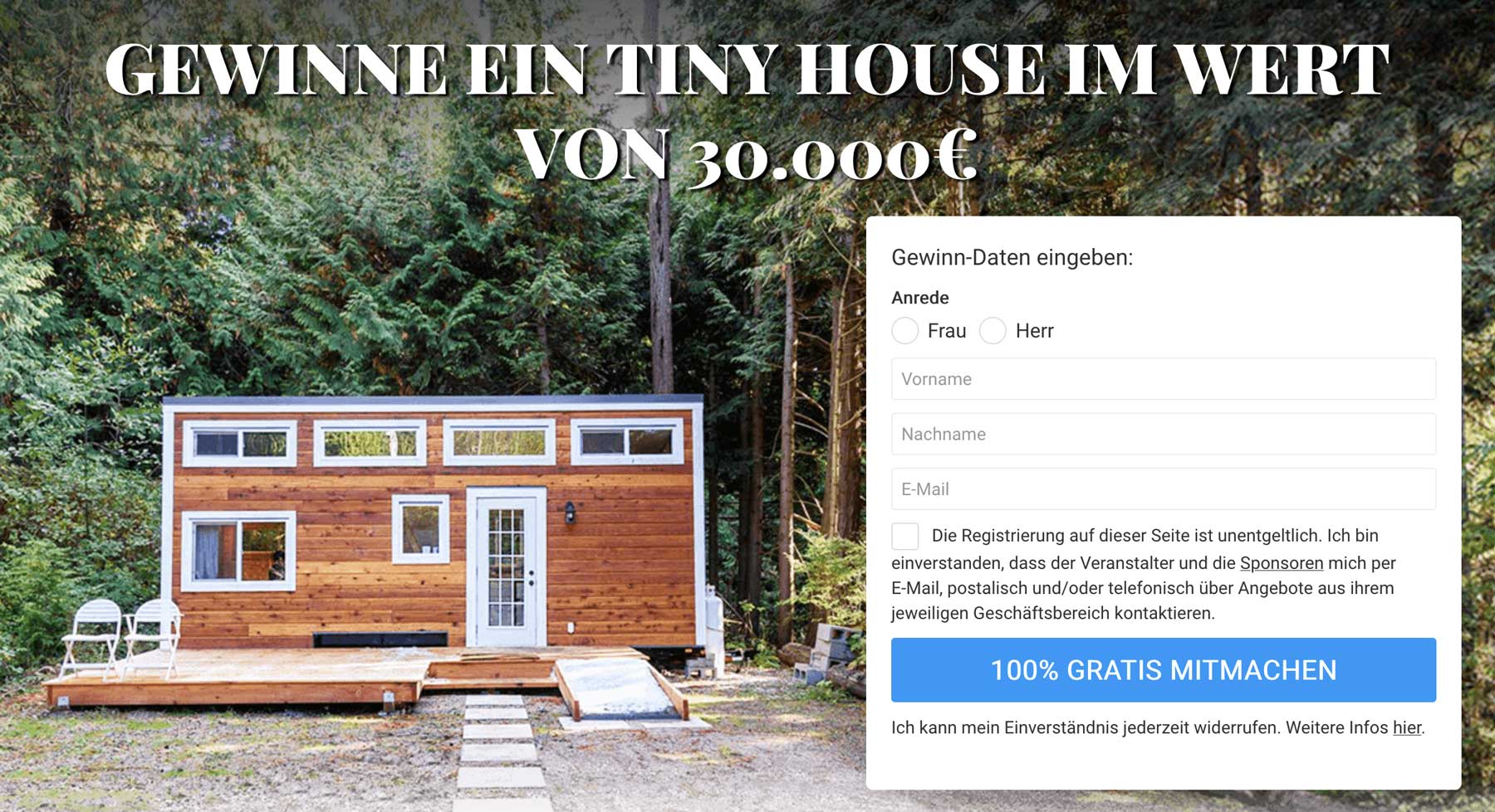 Tiny-House-Gewinnspiel